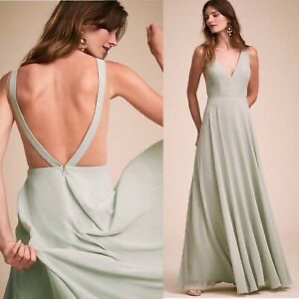 BHLDN JENNY YOO Morning Mist Colby Bridesmaids Dress Size 0